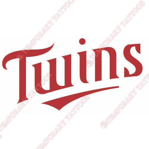 Minnesota Twins Customize Temporary Tattoos Stickers NO.1728